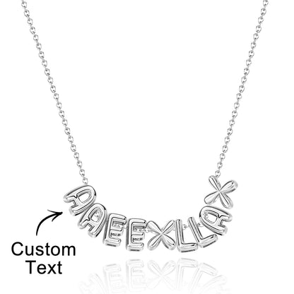 Collana con Nome "Bubble Letters" 3D personalizzato
