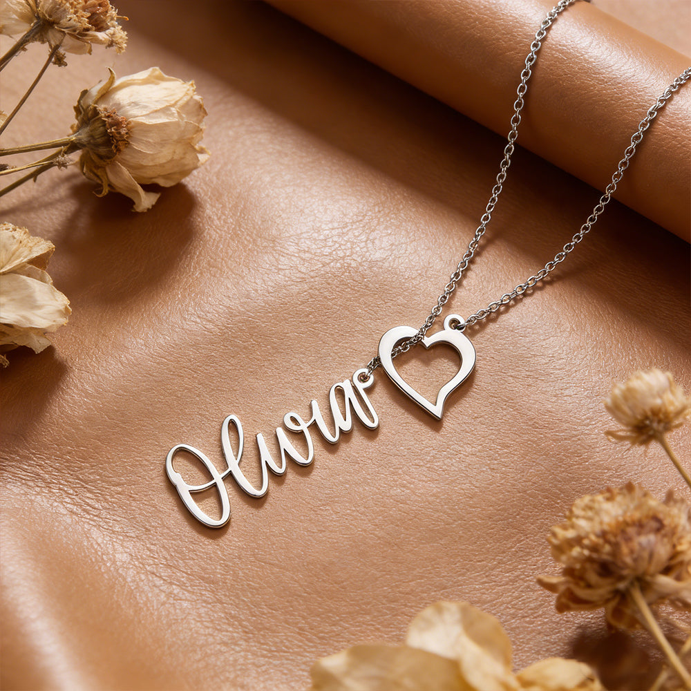 Collana Lariat Personalizzata con Nome e Cuore – Regalo Raffinato Lei - idea regalo mamma