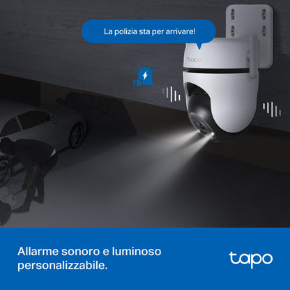 Tapo C520WS Telecamera WiFi Esterno 2K 4MP, Starlight, 360° PTZ, WiFi/Ethernet