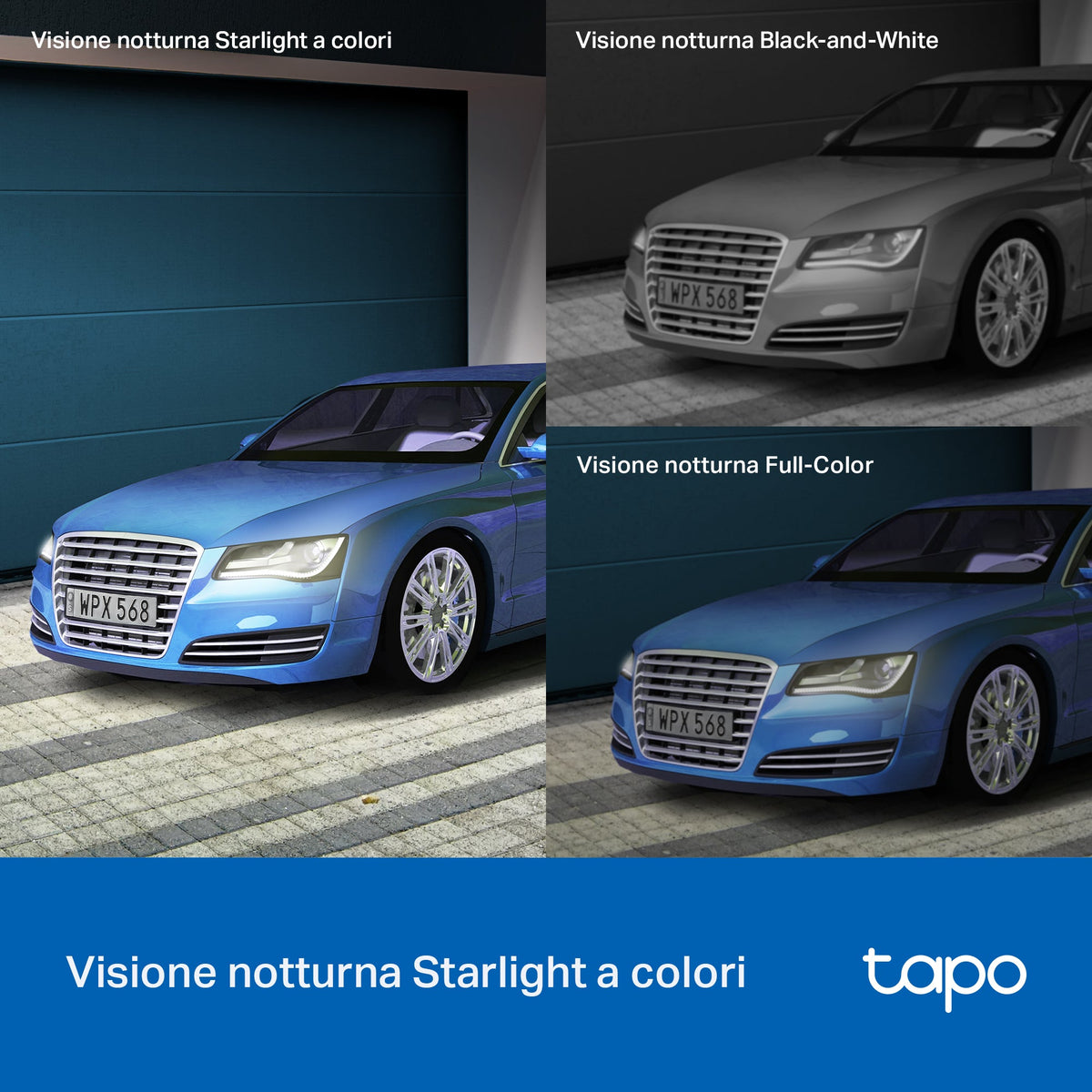 Tapo C520WS Telecamera WiFi Esterno 2K 4MP, Starlight, 360° PTZ, WiFi/Ethernet