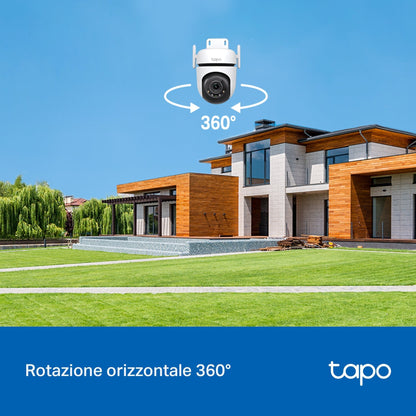 Tapo C520WS Telecamera WiFi Esterno 2K 4MP, Starlight, 360° PTZ, WiFi/Ethernet