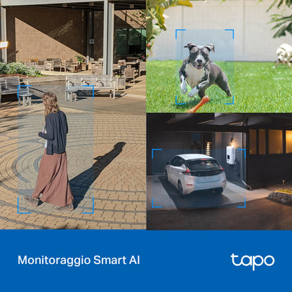 Tapo C520WS Telecamera WiFi Esterno 2K 4MP, Starlight, 360° PTZ, WiFi/Ethernet