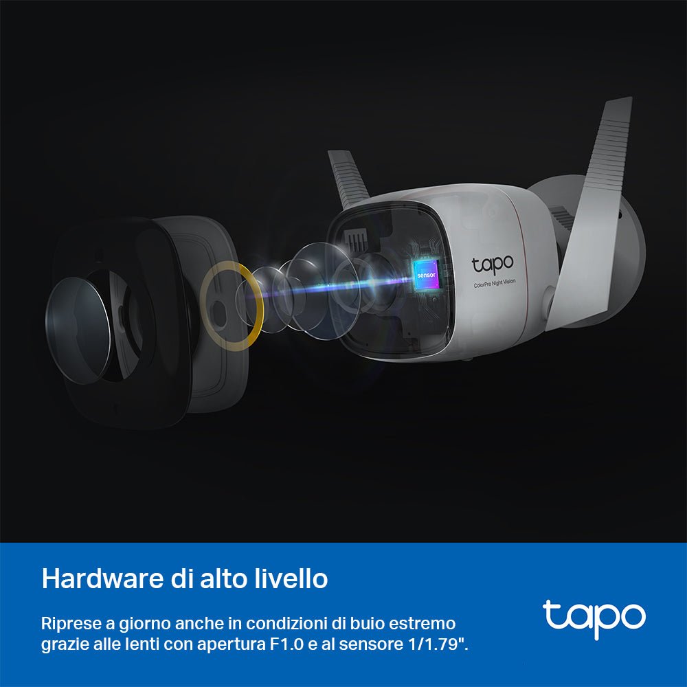 Tapo C325WB Telecamera WiFi Esterno 2K 4MP, ColorPro, WiFi/Ethernet