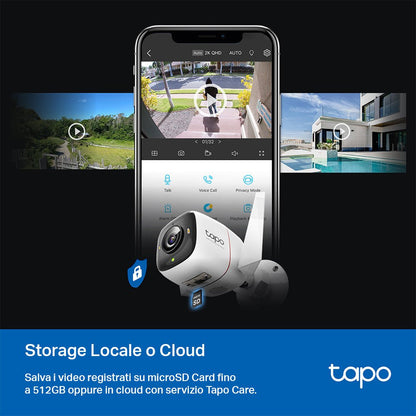 Tapo C325WB Telecamera WiFi Esterno 2K 4MP, ColorPro, WiFi/Ethernet
