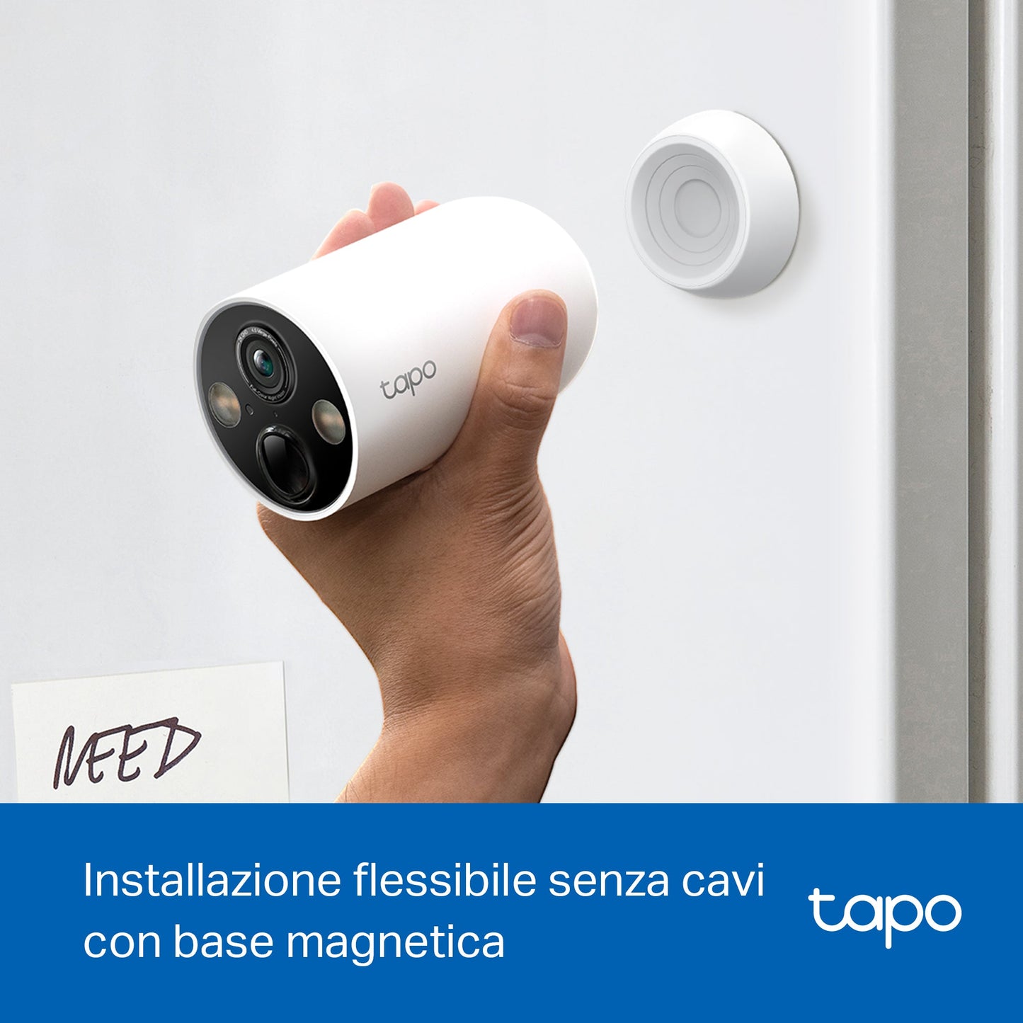 Tapo C425 Telecamera Wi-Fi Esterno a Batteria 2K 4MP, Visione Notturna a Colori, Base Magnetica, 4pz