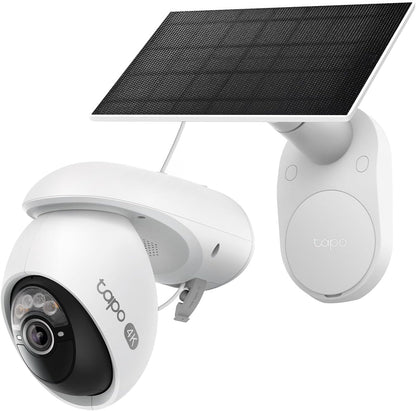 下架Tapo C660 KIT Telecamera Wi-Fi Esterno 4K 8MP a Batteria, 360° PTZ, Visione Notturna a Colori Starlight, Batteria 10000mAh, 2pz