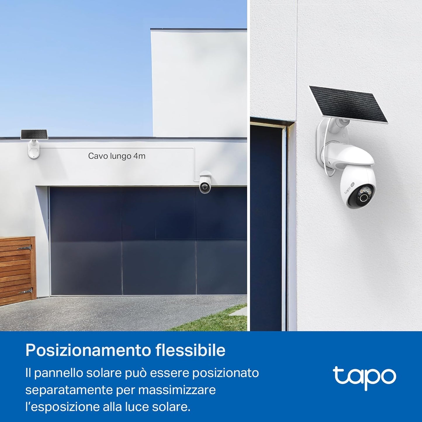 下架Tapo C660 KIT Telecamera Wi-Fi Esterno 4K 8MP a Batteria, 360° PTZ, Visione Notturna a Colori Starlight, Batteria 10000mAh, 2pz