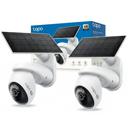 下架Tapo C660 KIT Telecamera Wi-Fi Esterno 4K 8MP a Batteria, 360° PTZ, Visione Notturna a Colori Starlight, Batteria 10000mAh, 2pz