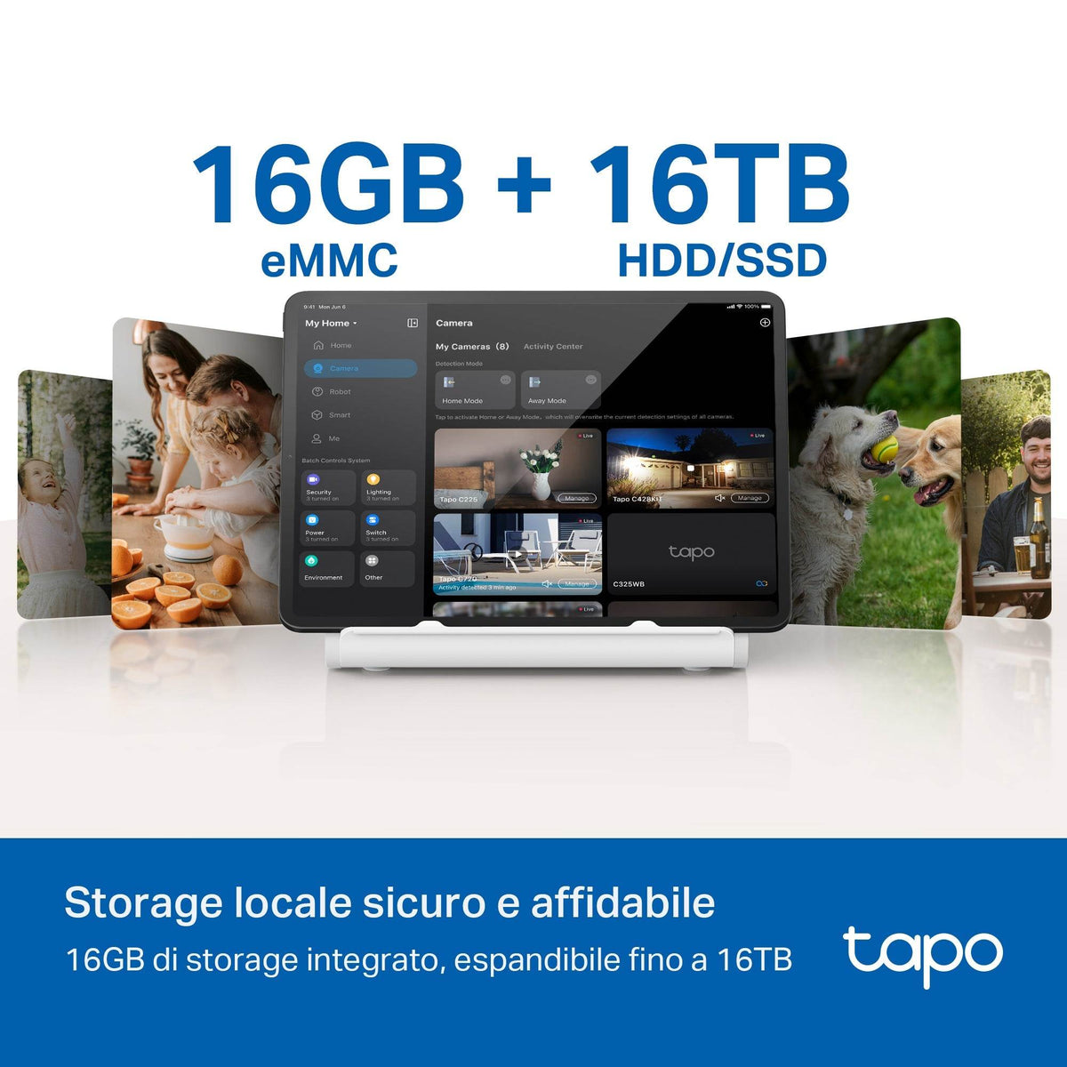 Tapo H500 Smart Hub HomeBase con Storage Locale e Rilevamenti AI