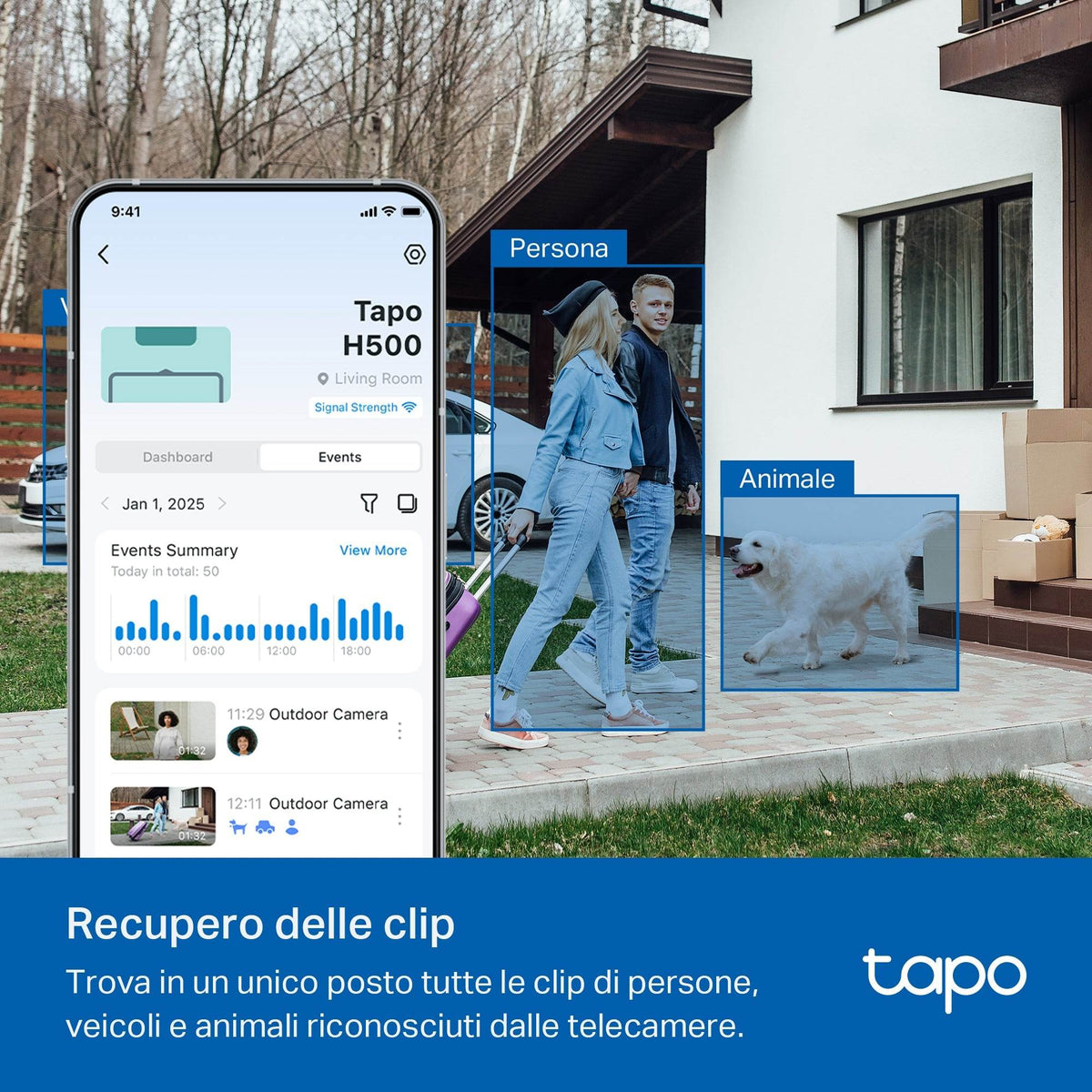 Tapo H500 Smart Hub HomeBase con Storage Locale e Rilevamenti AI