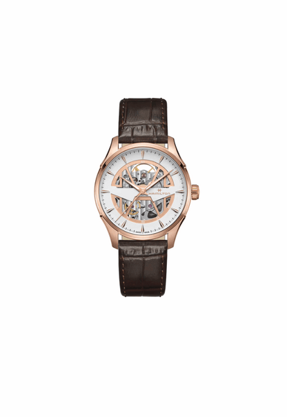 Hamilton Jazzmaster Open Heart Auto Bianco – cinturino in pelle