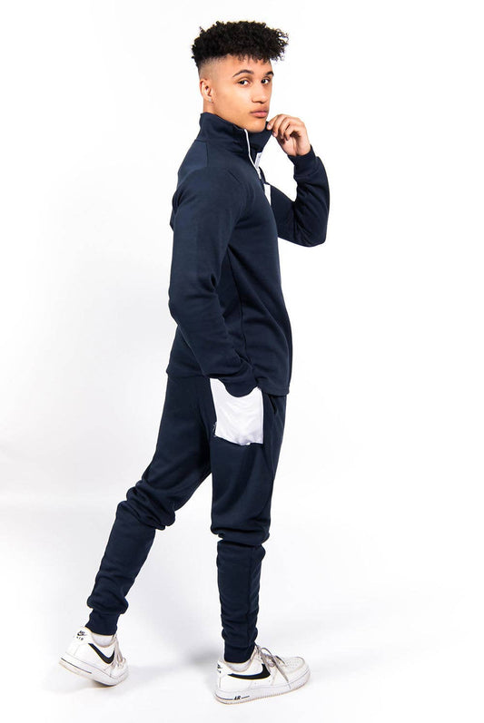 Tuta Uomo Completa TS2449 Blu Navy Skinny Fit | J5FASHION