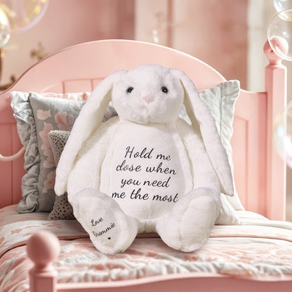 Coniglietto di Peluche Personalizzato con Nome e Dedica Regalo Bambini