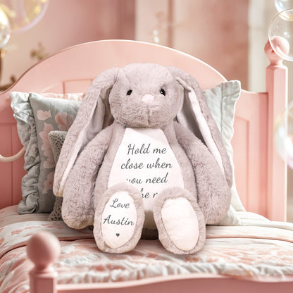 Coniglietto di Peluche Personalizzato con Nome e Dedica Regalo Bambini