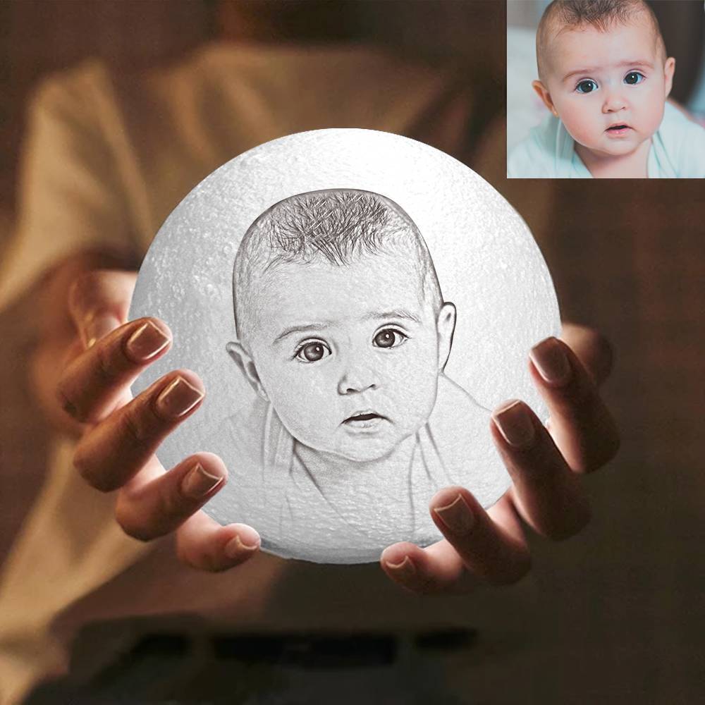 Lampada Luna 3D Personalizzata con Foto - idea regalo papà