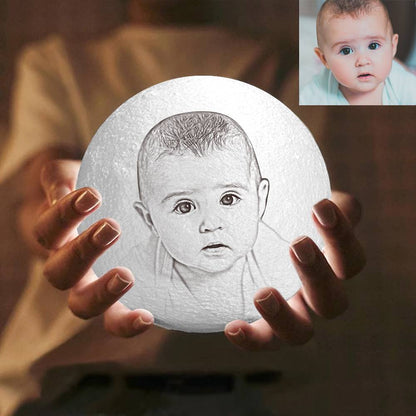 Lampada Luna 3D Personalizzata con Foto - idea regalo papà