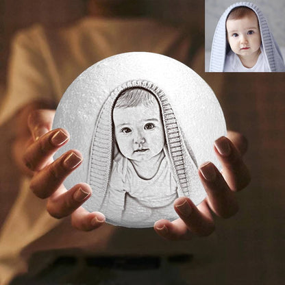 Lampada Luna 3D Personalizzata con Foto - idea regalo papà