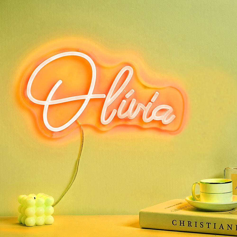 Insegna Neon Personalizzata con Nome Lampada Led Decorativa Camera da Letto