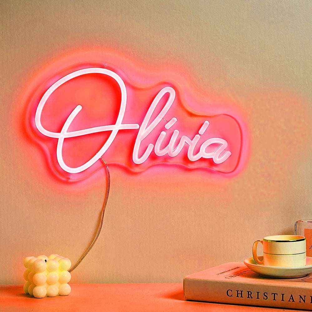 Insegna Neon Personalizzata con Nome Lampada Led Decorativa Camera da Letto