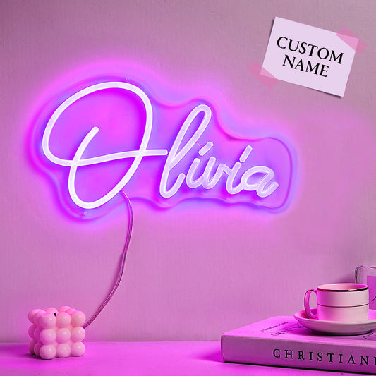 Insegna Neon Personalizzata con Nome Lampada Led Decorativa Camera da Letto