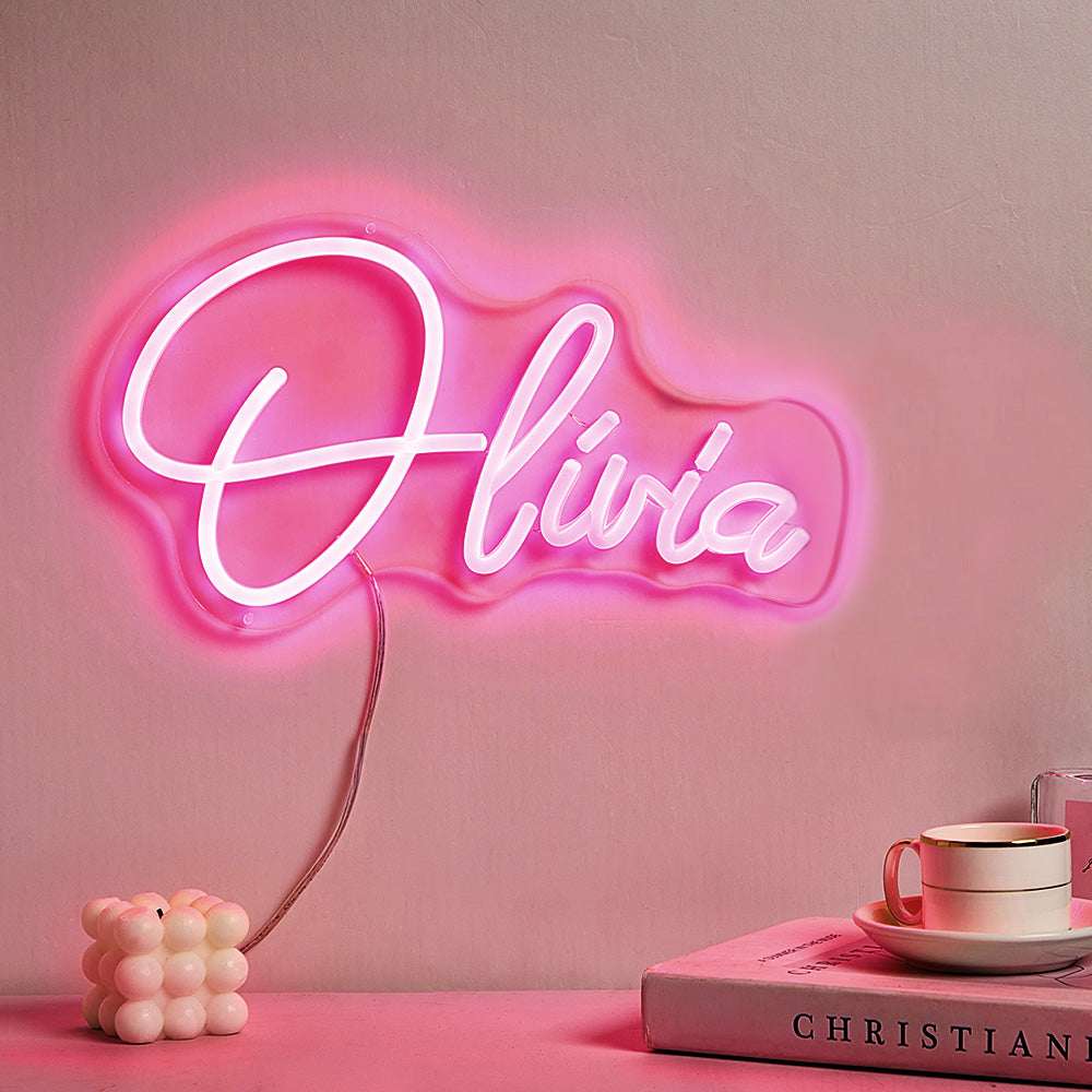 Insegna Neon Personalizzata con Nome Lampada Led Decorativa Camera da Letto