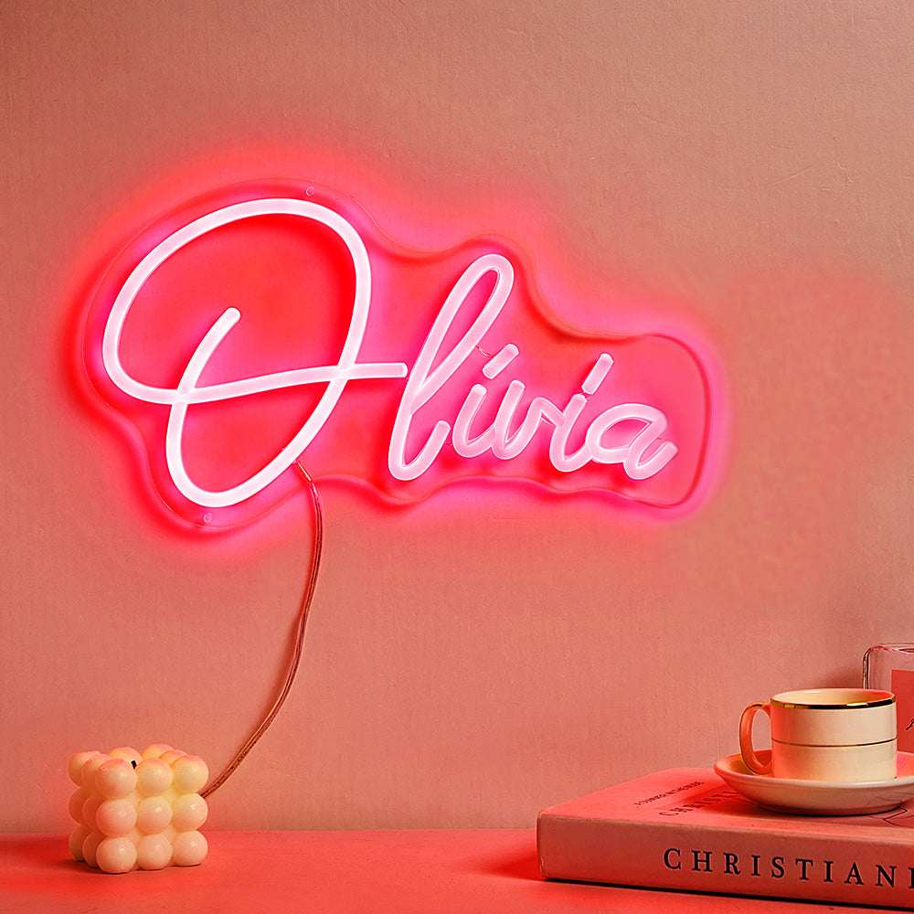 Insegna Neon Personalizzata con Nome Lampada Led Decorativa Camera da Letto