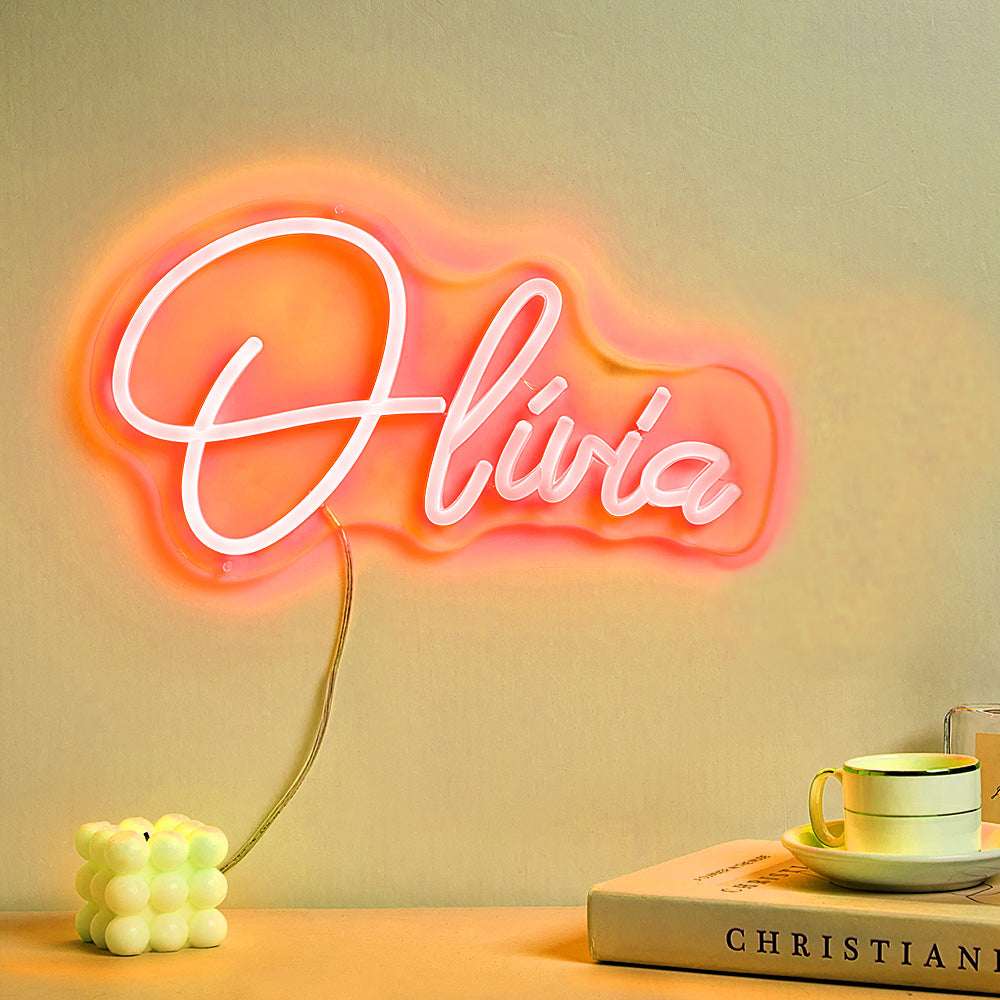 Insegna Neon Personalizzata con Nome Lampada Led Decorativa Camera da Letto