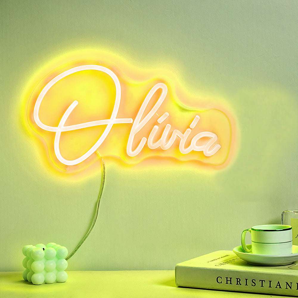 Insegna Neon Personalizzata con Nome Lampada Led Decorativa Camera da Letto