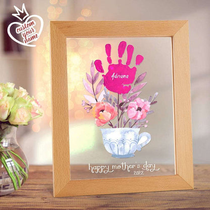 Lampada LED Impronte Personalizzata Regalo Mamma con Nomi e Data