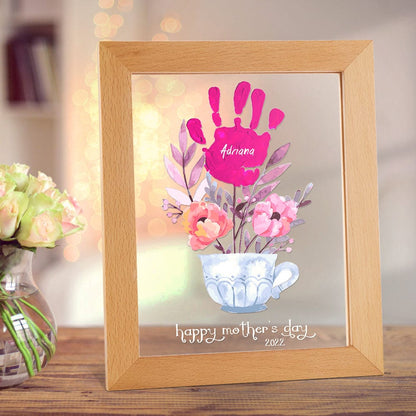 Lampada LED Impronte Personalizzata Regalo Mamma con Nomi e Data