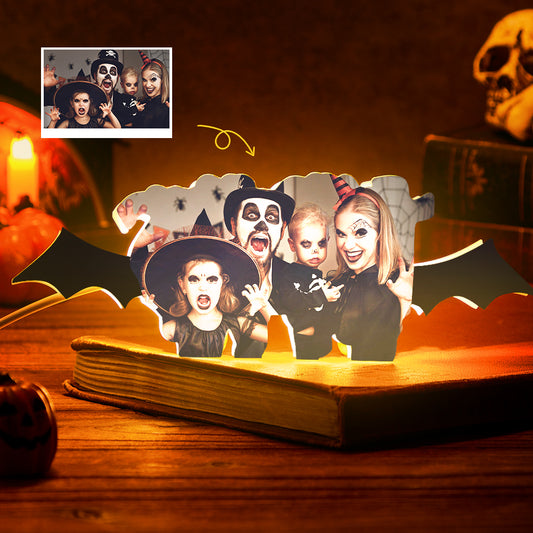 Lampada Foto Personalizzata Halloween Acrilico Luce LED Regalo