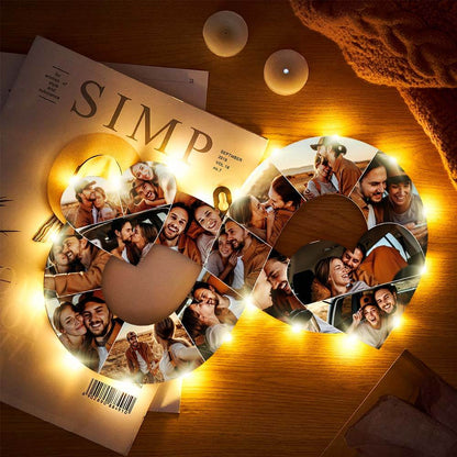 Lampada Infinito Acrilico Personalizzata con Foto Luce Infinity Love