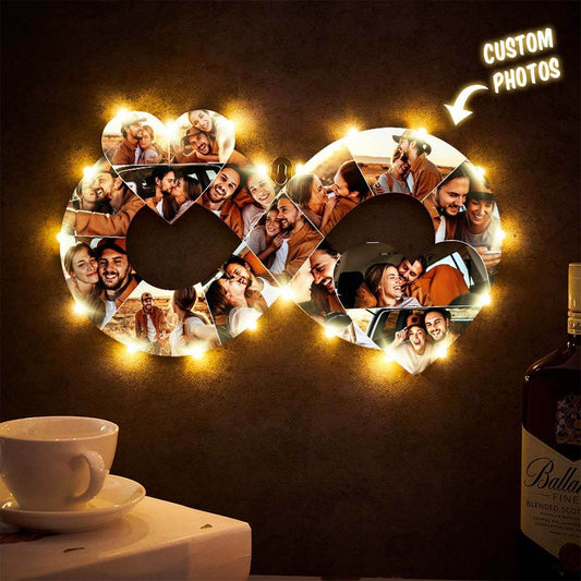 Lampada Infinito Acrilico Personalizzata con Foto Luce Infinity Love