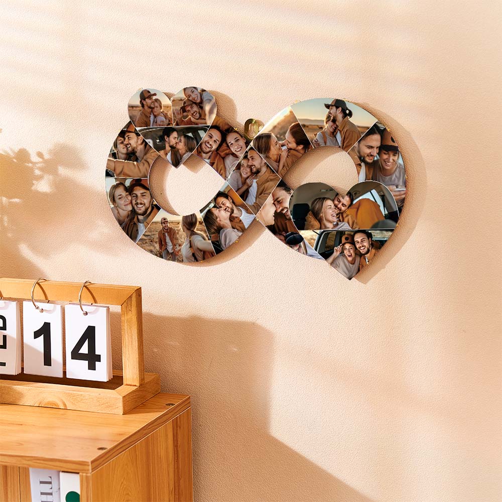 Lampada Infinito Acrilico Personalizzata con Foto Luce Infinity Love