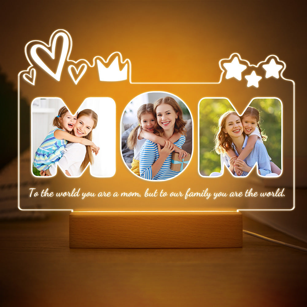 Lampada LED "Mamma, la Tua Luce" – Foto e Dedica personalizzati
