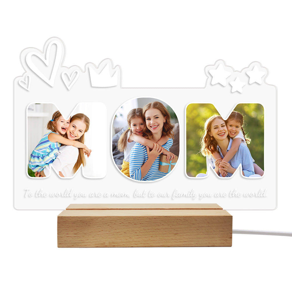 Lampada LED "Mamma, la Tua Luce" – Foto e Dedica personalizzati