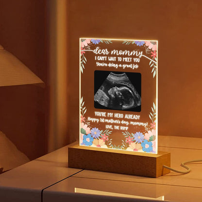 Lampada led personalizzata Cara mamma, sei già la mia eroina Primo regalo per la festa della mamma