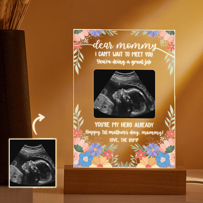 Lampada led personalizzata Cara mamma, sei già la mia eroina Primo regalo per la festa della mamma