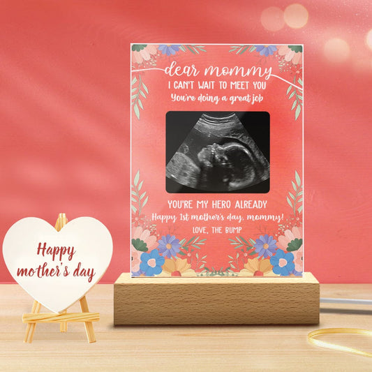 Lampada led personalizzata Cara mamma, sei già la mia eroina Primo regalo per la festa della mamma