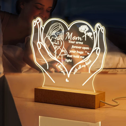 Luce Notturna "Cuore di Mamma" – Il Regalo Perfetto personalizzato