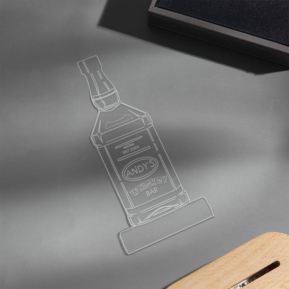 Lampada 3D Personalizzata Bottiglia Liquore 7 Colori idea regalo