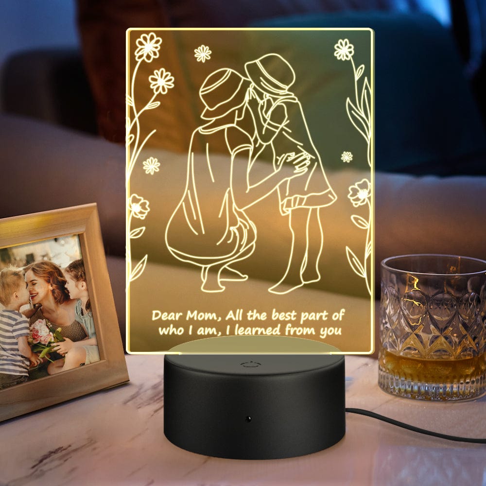 Lampada LED Personalizzata 7 Colori – Illumina il Cuore della Mamma
