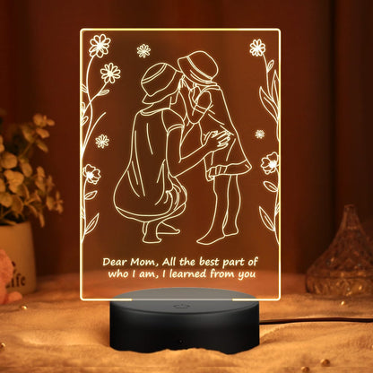 Lampada LED Personalizzata 7 Colori – Illumina il Cuore della Mamma