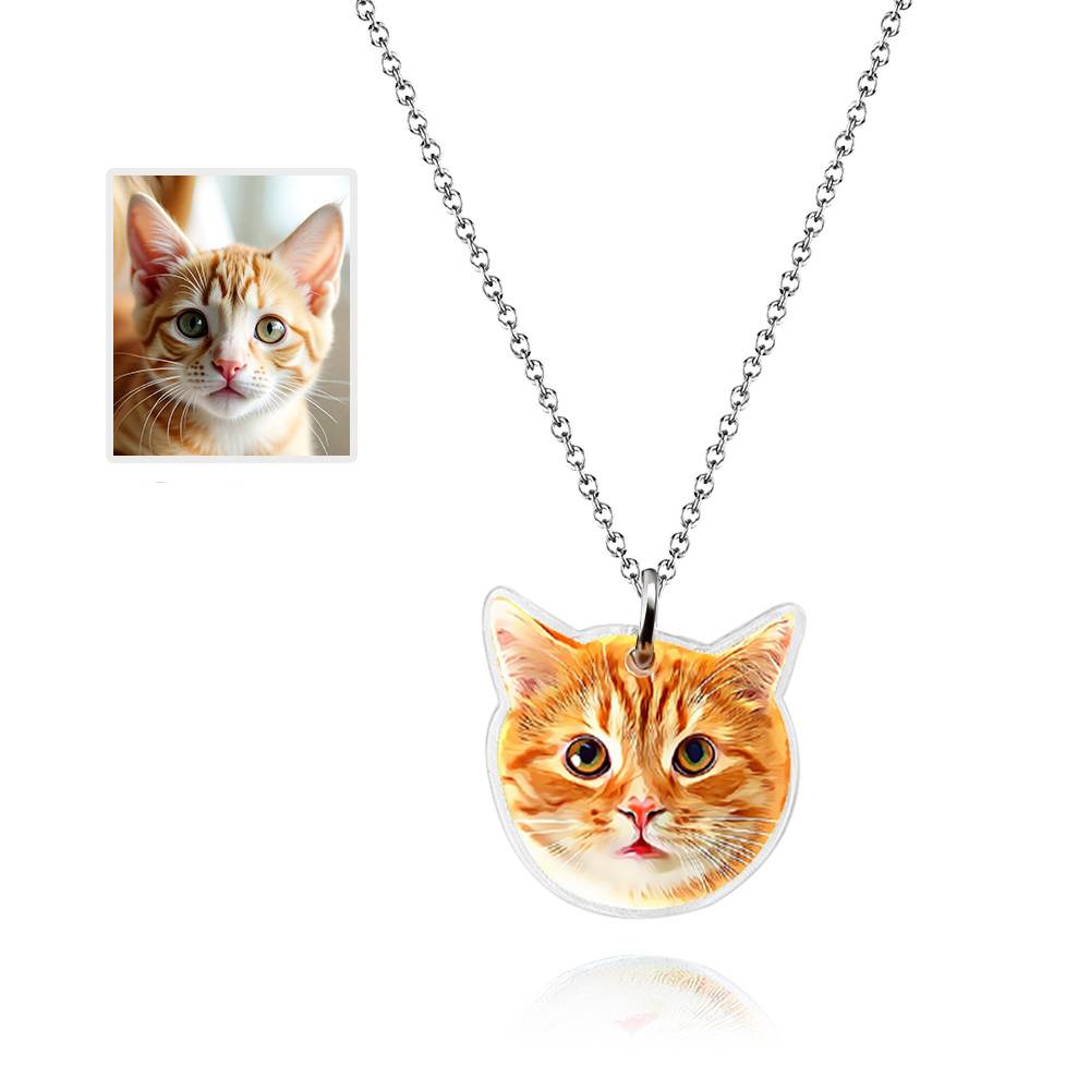 Collana con Ritratto Personalizzato del Tuo Animale – Gioiello Unico Inciso a Mano – Regalo Perfetto per Amanti degli Animali