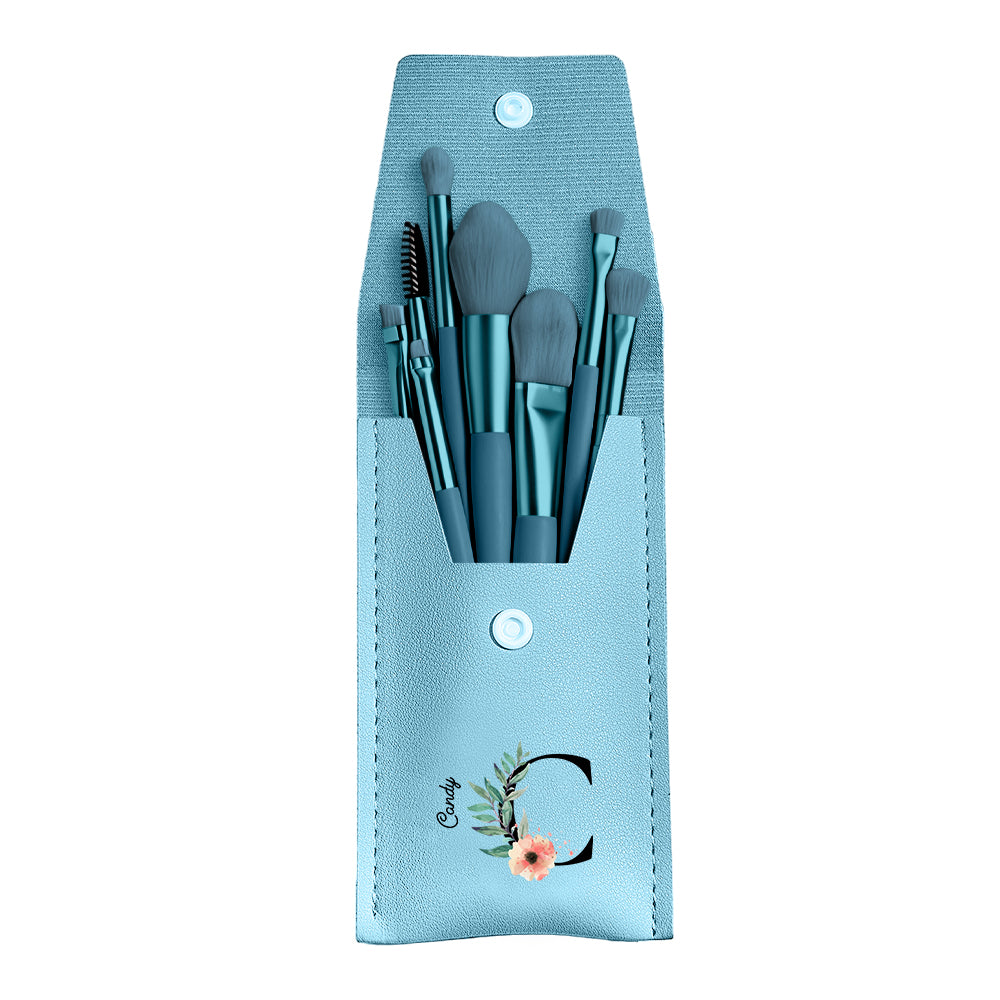 Set Pennelli Trucco con Astuccio in Pelle PU Personalizzato Regalo Donna mamma