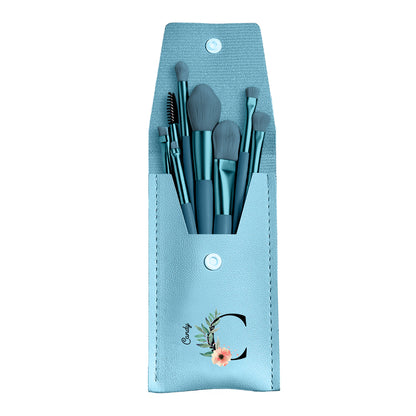 Set Pennelli Trucco con Astuccio in Pelle PU Personalizzato Regalo Donna mamma