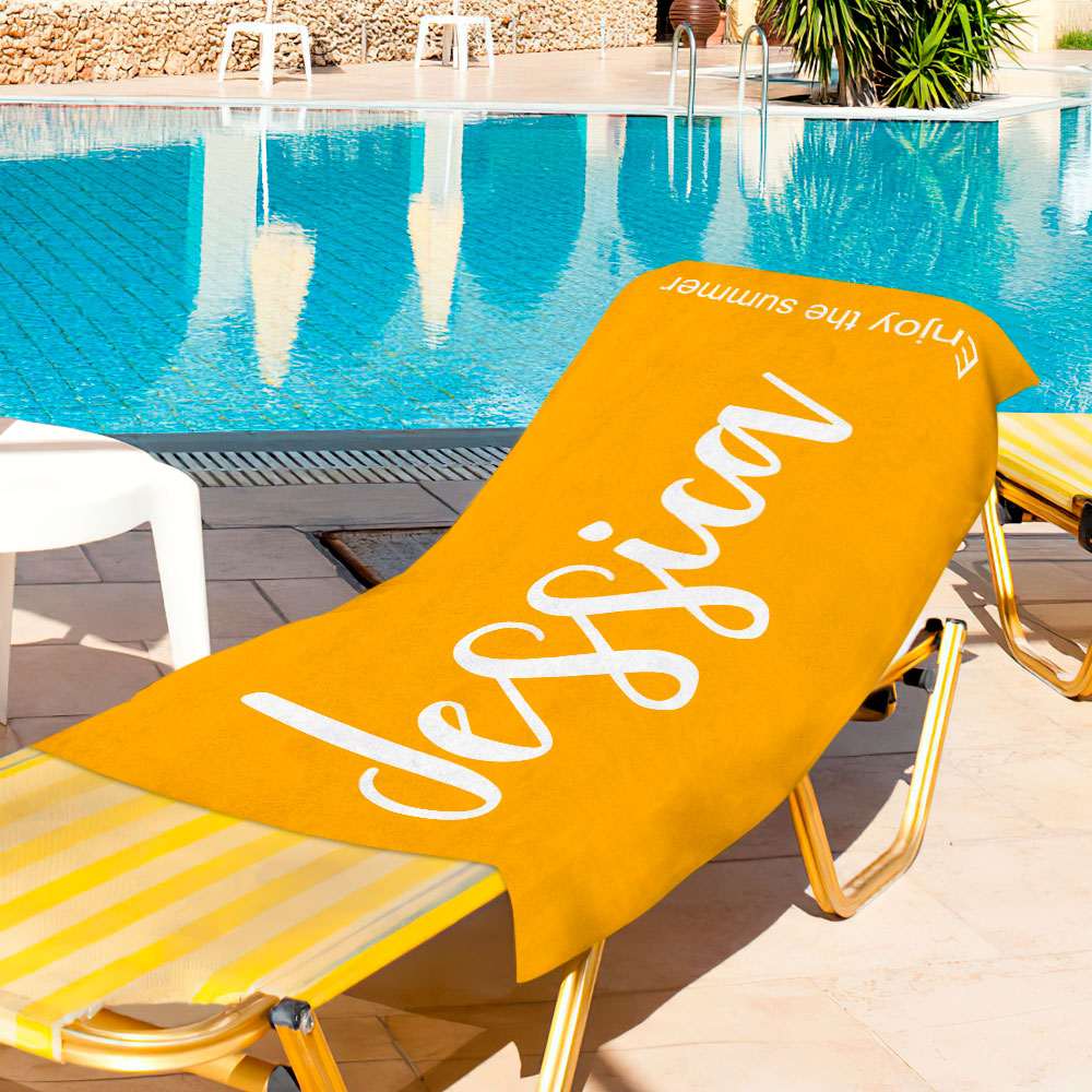 Telo Mare Personalizzato con Nome Asciugamano Piscina spiaggia asciugamano