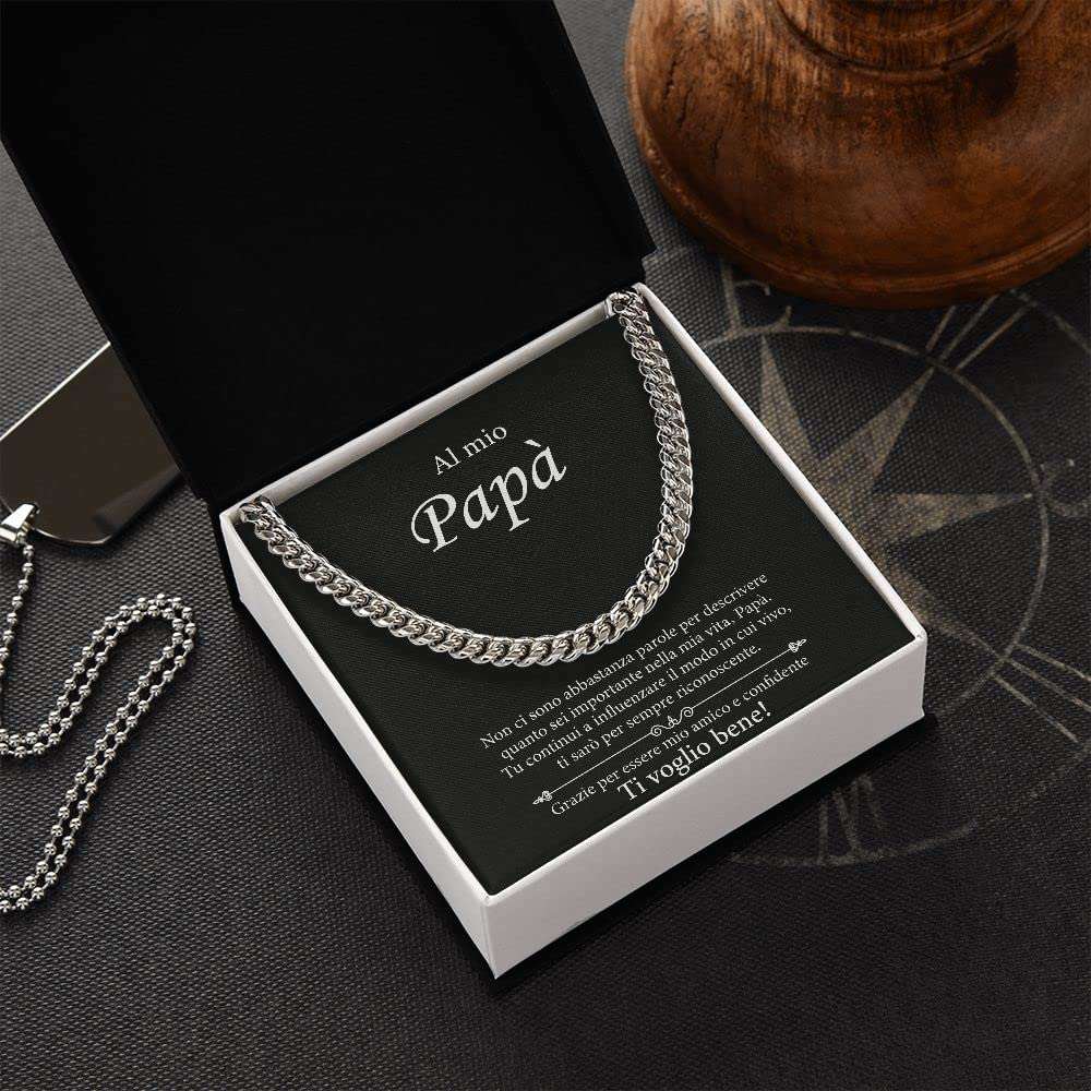 Collana da Uomo - Al Mio Papà Ti Voglio Bene.