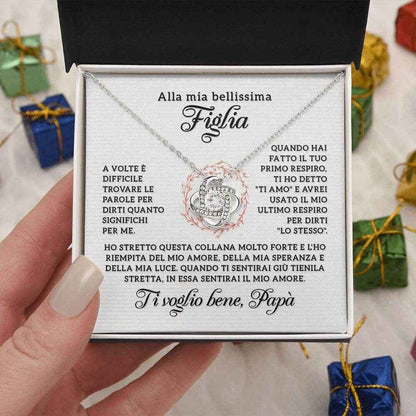 Collana Alla mia bellissima Figlia Ti Voglio Bene, Papà