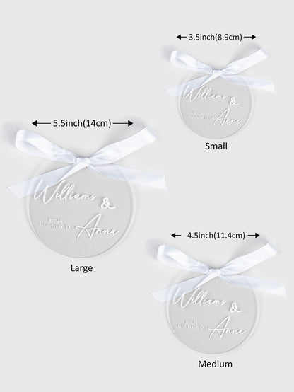 Porta Fedi Anelli Personalizzato in Acrilico Nozze Regalo Matrimonio Nomi